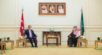 الأمير فيصل بن فرحان يبحث العلاقات الثنائية مع وزير الخارجية التركي