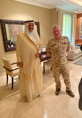 سفير المملكة بالأردن يلتقي بالملك عبدالله الثاني