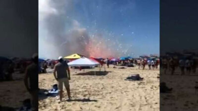 انفجار شاحنة مفرقعات على شاطئ مزدحم بولاية ماريلاند الأمريكية