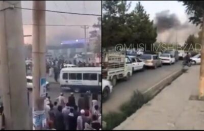 بالفيديو.. اندلاع  حـريق في مطار كابول وسط أنباء عن تبادل لإطلاق الـنار