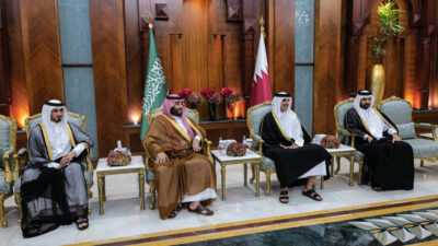 ولي العهد وأمير قطر يترأسان اجتماع المجلس التنسيقي المشترك