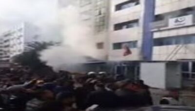 اندلاع حريق بمقر حركة النهضة في تونس