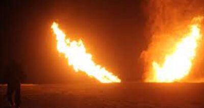 انفجار خط لمكثفات الغاز في مصفاة بارسيان بإيران