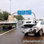 احتجاز 13 مركبة في شوارع الطائف جراء هطول الأمطار مساء اليوم