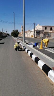 بلدية محافظة بقعاء تعيد أعمال تأهيل الشوارع والميادين العامة