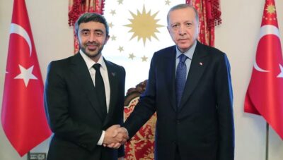 الرئيس التركي يستقبل عبد الله بن زايد في إسطنبول