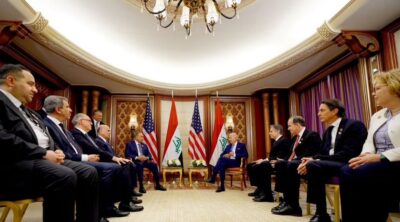 بيان عراقي أمريكي مشترك على هامش لقاء جدة.. تقوية الشراكة والتأكيد على تشكيل حكومة جديدة