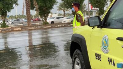 الدفاع المدني يدعو إلى توخِّي الحيطة لاحتمالية هطول أمطار رعدية على عدة مناطق