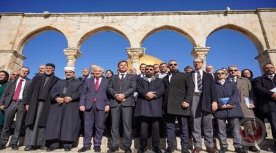 28 دبلوماسيًّا من بعثات دول الاتحاد الأوروبي يزورون المسجد الأقصى