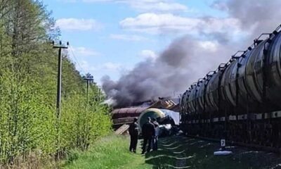 انفجار في منطقة على الحدود الروسية يُخرج قطار شحن عن مساره