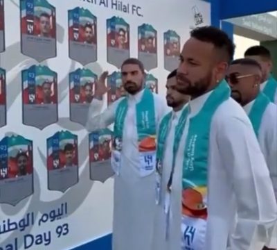 بالزي السعودي.. نيمار يحتفل باليوم الوطني السعودي الـ93