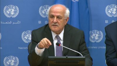 مندوب فلسطين بالأمم المتحدة: المجتمع الدولي يصمت عندما يكون الضحايا فلسطينيين