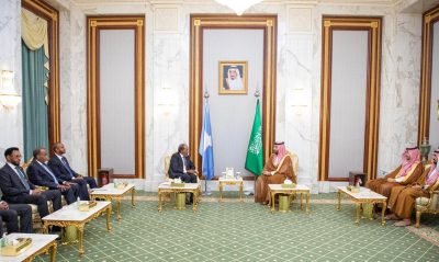 ولي العهد يستقبل رئيس جمهورية الصومال الفدرالية