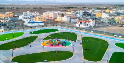 بلدية عقلة الصقور تنفذ حديقة الياسمين