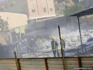 بالصور..مدني العاصمة المقدسة يسيطر على حريق “الحسينية”