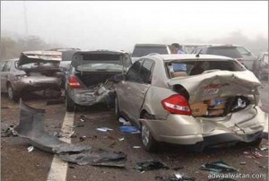 مصرع 8 أشخاص وإصابة 31 آخرين في حادث تصادم جماعي بمصر