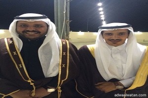 الشيخ قطيم الوذيناني وإخوانه يحتفلون بزواج ابنهم فارس