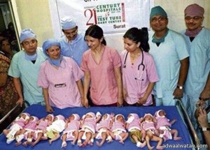 في حالة تعد الأغرب من نوعها على مستوى العالم “سيدة هندية” تضع 11 مولوداً