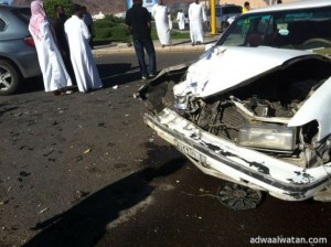 إصابات متفرقه لحادث سير بالمدينة المنورة