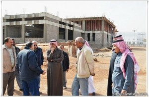 الهدلق والسبهان في زيارة انشاء مبنى مركز التنمية الاجتماعية بحائل