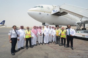 طائرة جديدة من طراز بوينج (B777-300ER) تنضم لأسطول الخطوط السعودية