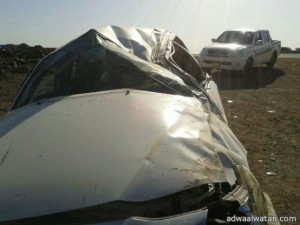 (4)إصابات خطرة بحادث مروري على طريق المرير – الحناكية