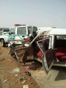 وفاة مواطن وإصابة ست طالبات بحادثين منفصلين  على طريق كرا الحائط بمحافظة العقيق